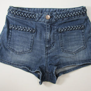 HOUSE OF HARLOW 1960 HI-RISE DENIM JEAN SHORTS